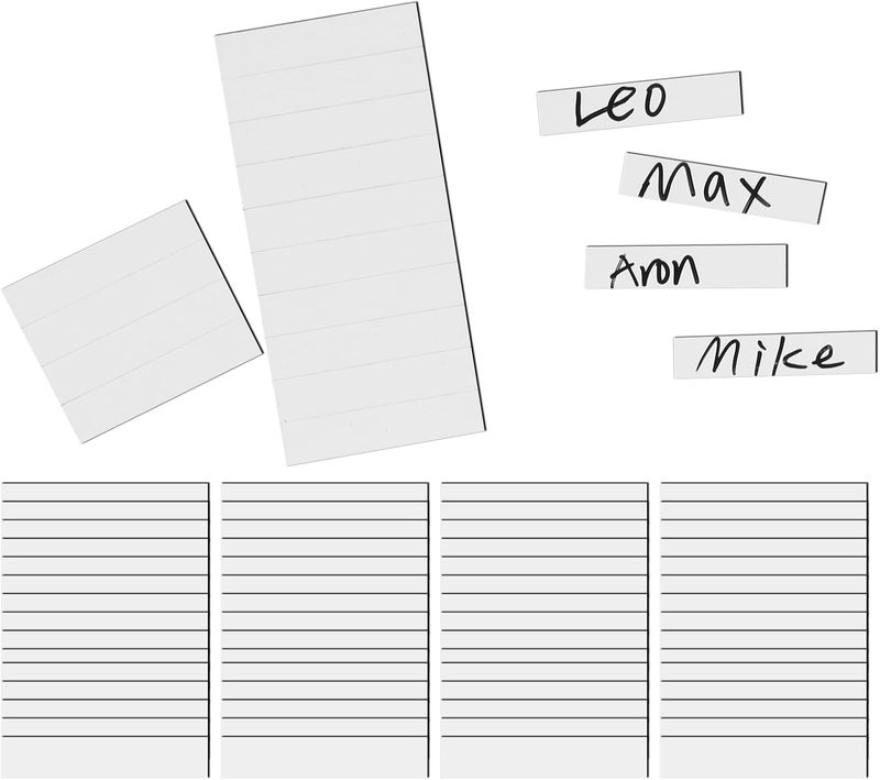 HIGHRAZON 60Pcs 0.5 x 2.36 inch Baseball Lineup Magnets, Strong Magnetic, Repeatable Coaching Board Magnets, Magnetic Name Lineup - Image 1